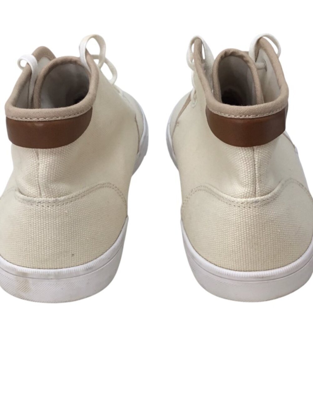 Toms Carlo Mid Terrain Canvas Sneakers Natural Off White Size 11 Lace Up - Picture 6 of 9